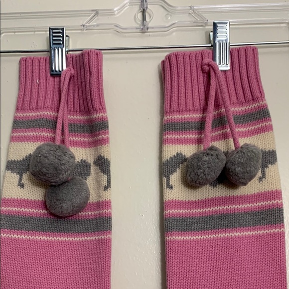 VICTORIA’S SECRET Wool Pink tall knit Mukluk Slipper Boot socks S - Picture 5 of 6